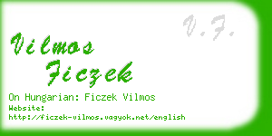 vilmos ficzek business card
